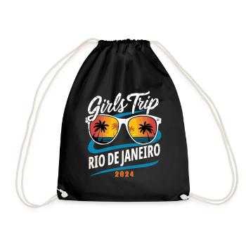 Girls Trip Rio de Janeiro 2024 - Turnbeutel - Schwarz - Vorne