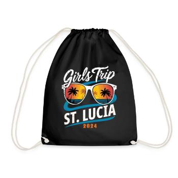 Girls Trip St. Lucia 2024 - Turnbeutel - Schwarz - Vorne