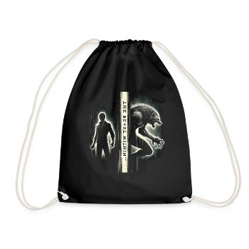 Beast in the Dark Shirt - Drawstring Bag - black - Front