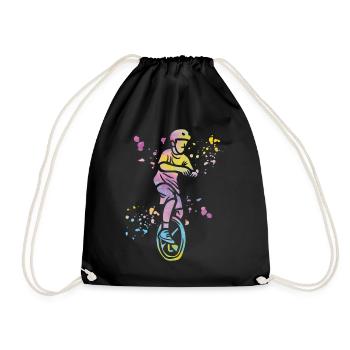 Unicycliste monocycle monocycle - Sac de sport léger - noir - Devant