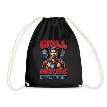 Pulled Pork BBQ Grill Master Pulled Barbecue Lover - Drawstring Bag - black - Front