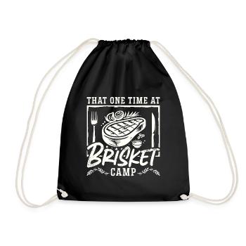 Barbecue de poitrine de bœuf qui une fois à la viande grillée - Sac de sport léger - noir - Devant