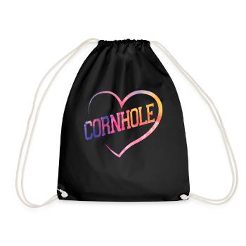 Cornhole Team Bean Bag Player - Turnbeutel - Schwarz - Vorne