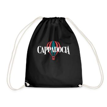 Cappadocia Souvenir Heiße Luftballon Abenteuer - Turnbeutel - Schwarz - Vorne