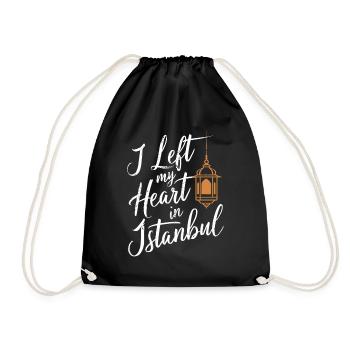 I left my heart in Istanbul souvenir - Drawstring Bag - black - Front