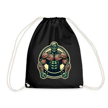 Musclé bodybuilder Halloween Costume Décoration - Sac de sport léger - noir - Devant