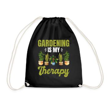 Gardening Landscaping - Gardening is My Therapy - Turnbeutel - Schwarz - Vorne