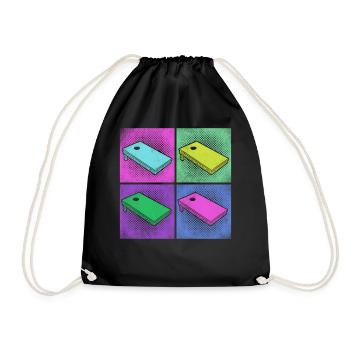 Joueur de sac de haricots de l’équipe Cornhole - Sac de sport léger - noir - Devant