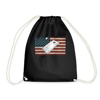 Joueur de sac de haricots de l’équipe Cornhole - Sac de sport léger - noir - Devant