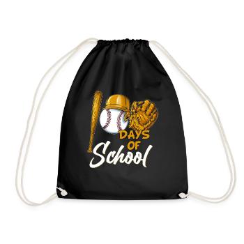Costume de baseball pour écoliers 100 jours d’école - Sac de sport léger - noir - Devant