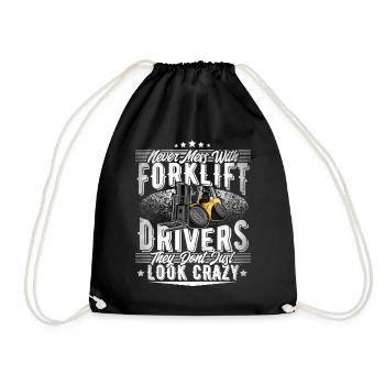 Forklift driver - Drawstring Bag - black - Front