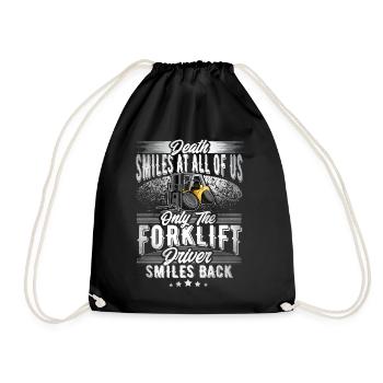 Forklift driver - Drawstring Bag - black - Front