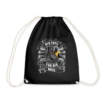Forklift driver - Drawstring Bag - black - Front