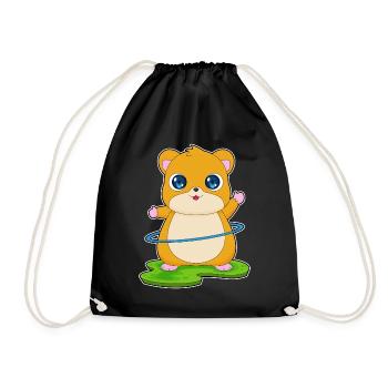Gymnastique d’entraînement avec cerceau de fitness pour hamsters - Sac de sport léger - noir - Devant
