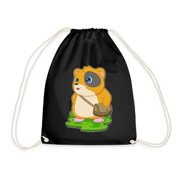 Hamster Handtasche - Turnbeutel - Schwarz - Vorne