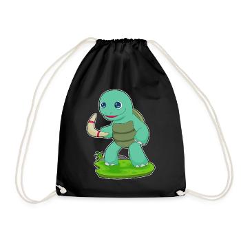 Turtle Boomerang - Drawstring Bag - black - Front