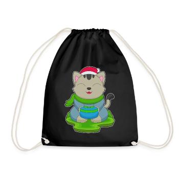 Forfait Noël chat - Sac de sport léger - noir - Devant