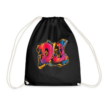 DJ Graffiti Style Design Coloré - Sac de sport léger - noir - Devant