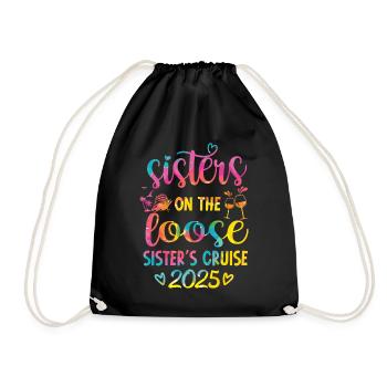 Sisters On The Loose Sisters Cruise 2025 - Drawstring Bag - black - Front