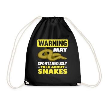 Snake Gift - Drawstring Bag - black - Front