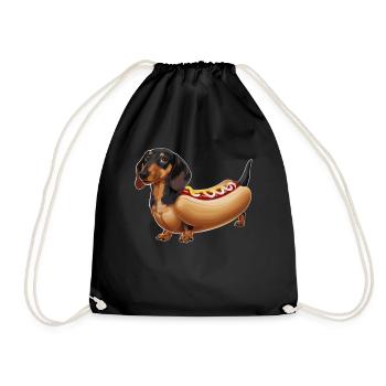 Teckel En Costumes Chien Saucisse - Sac de sport léger - noir - Devant