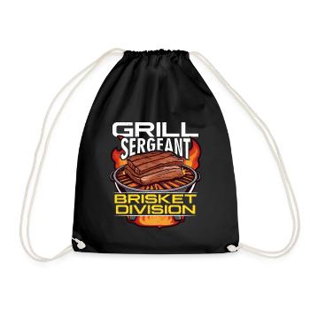 Brisket Barbeque Grill Sergeant Brisket Grilling - Drawstring Bag - black - Front