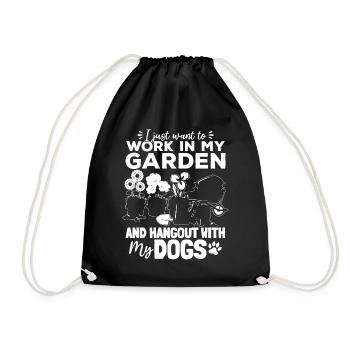 Je veux juste travailler dans mon jardin et passer du temps avec - Sac de sport léger - noir - Devant