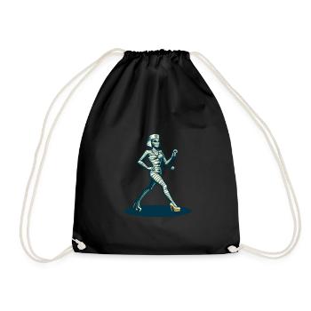Nurse Caregiver Physician Assistant Style Mummy - Drawstring Bag - black - Front