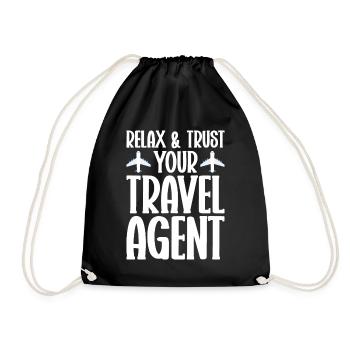Tourism clerk Travel agency - Drawstring Bag - black - Front