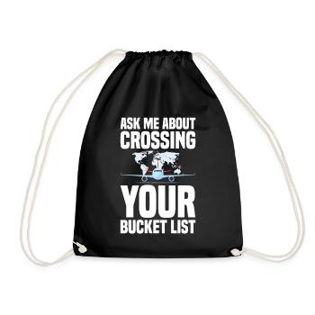 Tourism clerk Travel agency - Drawstring Bag - black - Front