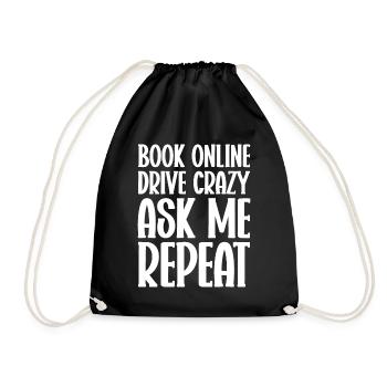 Tourism clerk Travel agency - Drawstring Bag - black - Front