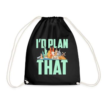 Tourism clerk Travel agency - Drawstring Bag - black - Front