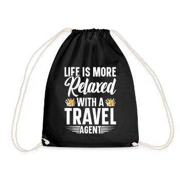 Tourism clerk Travel agency - Drawstring Bag - black - Front