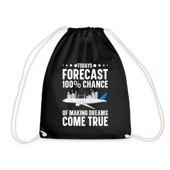 Tourism clerk Travel agency - Drawstring Bag - black - Front