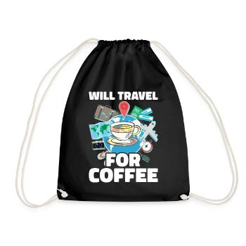 Tourism clerk Travel agency - Drawstring Bag - black - Front