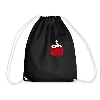 Snake Chest Pocket - Drawstring Bag - black - Front