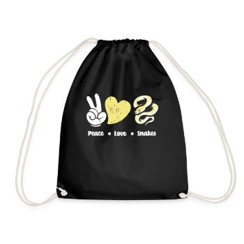 Serpent Paix Amour - Sac de sport léger - noir - Devant