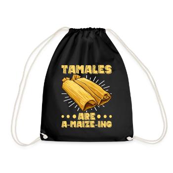 Tamale Mexikanisches Essen Tamale Liebhaber - Turnbeutel - Schwarz - Vorne