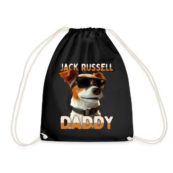 Jack Russell Daddy Papa Vatertag Dad Jack Russell - Turnbeutel - Schwarz - Vorne