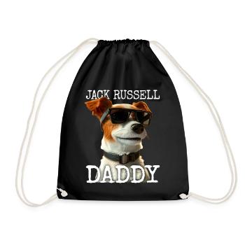 Jack Russell Daddy Papa Vatertag Dad Jack Russell - Turnbeutel - Schwarz - Vorne