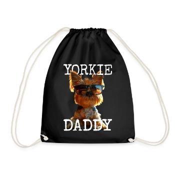 Yorkie Daddy Papa Fête des Pères Dad Yorkshire Terrier - Sac de sport léger - noir - Devant