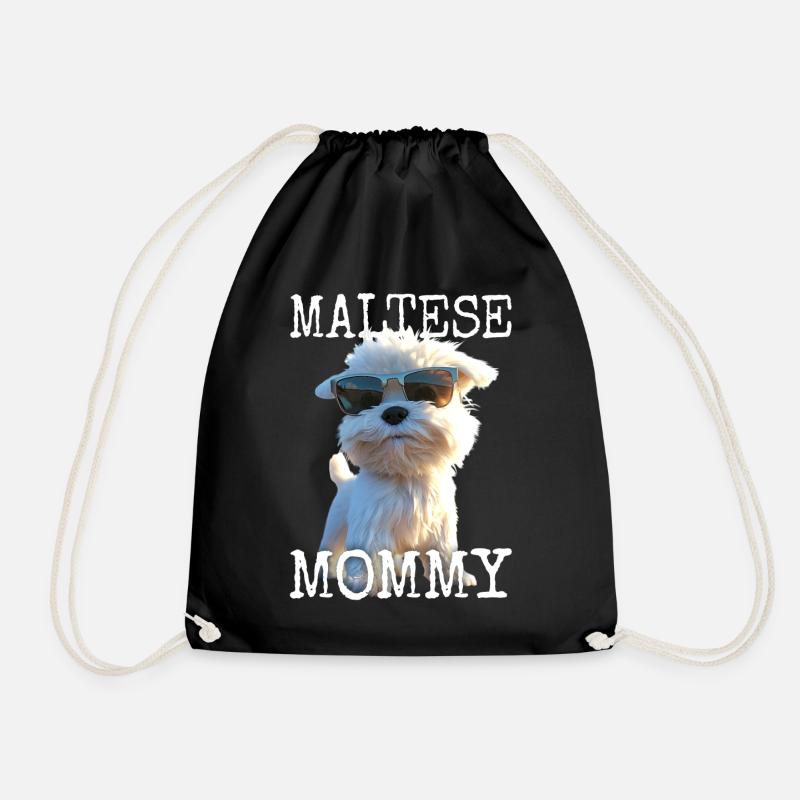 Maltese Mommy Mama Muttertag Mom Süßer Malteser - Turnbeutel - Schwarz