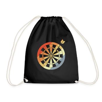 Jeu de fléchettes Croquis Vintage - Sac de sport léger - noir - Devant