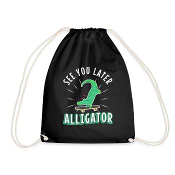See You Later Alligator - Drawstring Bag - black - Front
