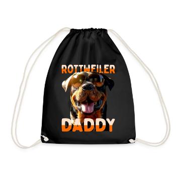 Rottweiler Daddy Papa Vater Vatertag Dad Hunde - Turnbeutel - Schwarz - Vorne