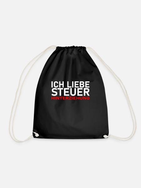 ICH LIEBE STEUERHINTERZIEHUNG - STEUERN SPAREN - Turnbeutel - Schwarz