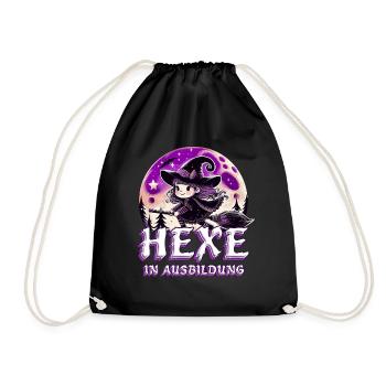 Hexe in Ausbildung Hexenbexen - Turnbeutel - Schwarz - Vorne