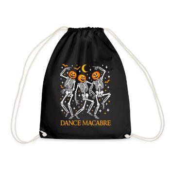 Tanz Makabre Tanzende Skelette Lustig Halloween - Turnbeutel - Schwarz - Vorne