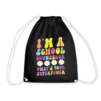School Counselor I'm A School - Drawstring Bag - black - Front