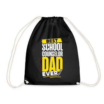 School Counselor Dad Best School - Turnbeutel - Schwarz - Vorne